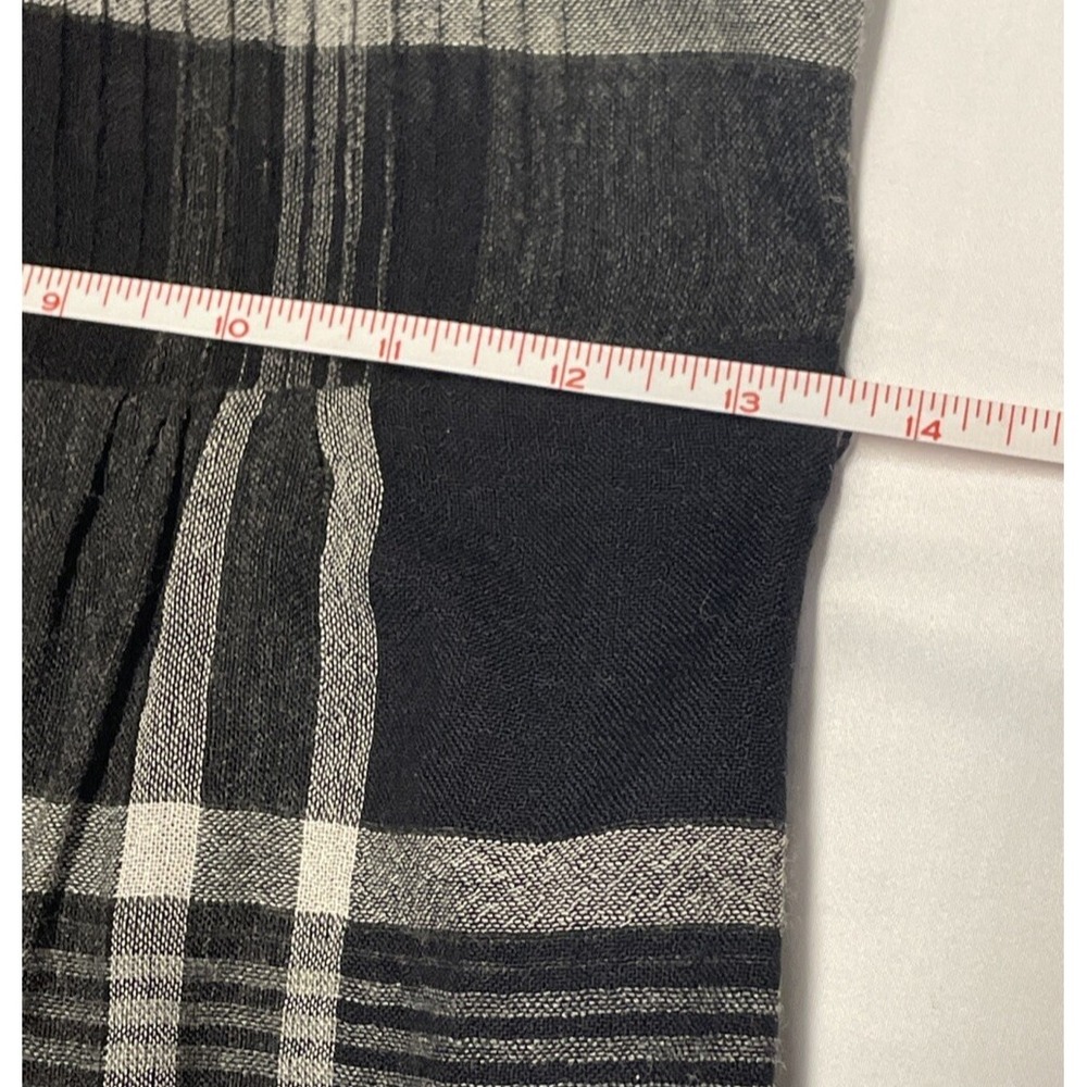 Burberry Brit Black And White Nova Check Dress with feathers and bouclé Womens M - Picture 9 of 12